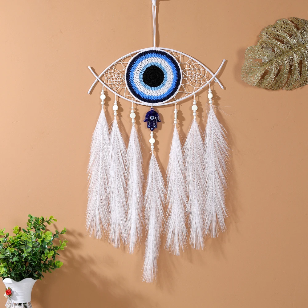 

Evil Eye Dream Catcher Wall Hanging Decor Handmade Dreamcather for Office Home Living Room Bedroom Decoration Craft Gift