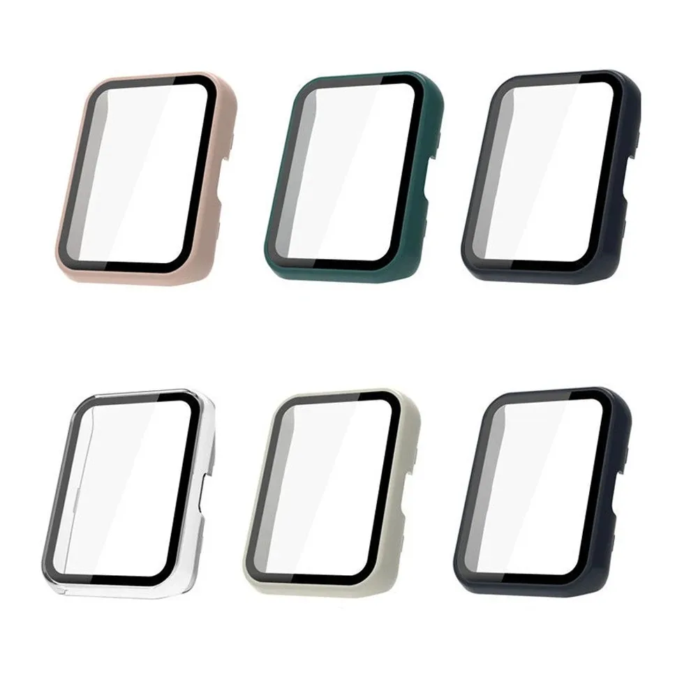 PC+Glass Watch Protective Case Hard Full Coverage PC Shell Anti Scratch and Rubbing Lightweight for Huawei watch fit2