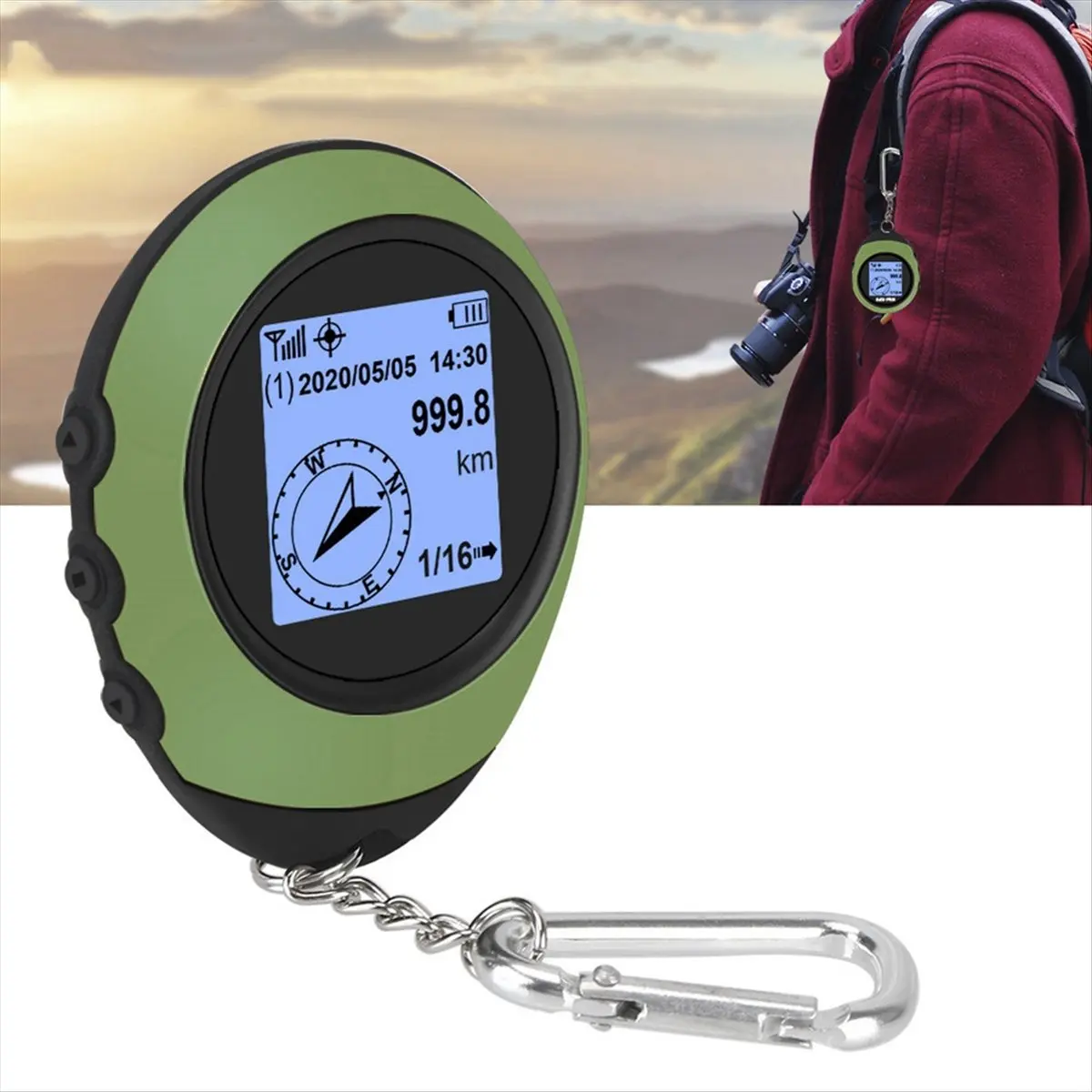 

Высоко спутниковый портативный GPS-координаты Компас Локатор высоты Навигатор Спорт на открытом воздухе Туризм Отслеживание A