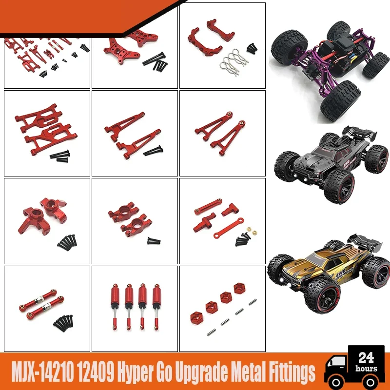 

MJX 14209 14210 H14BM Upgrade Accessories Aluminum Alloy Suspension Arm Wheel Seat Steering Cup Shock Tower HyperGo Metal Parts