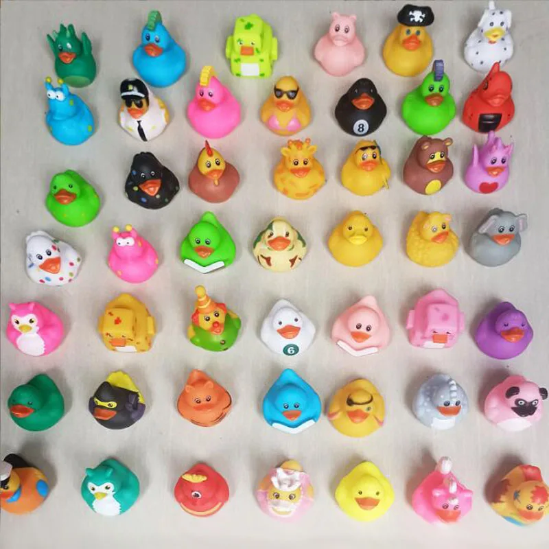 30pcs Kids Rubber Duck Toddler Toy Cute Duck Baby Bath Toys Summer Beach Shower Game Toy Birthday Gift For Children