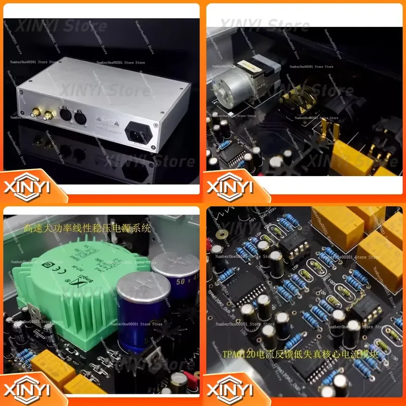 E600 Fully Balanced Amp for Headphones Dual-Core Low Distortion Amplifier with Fully Balanced Input Output for Audiophile DAC