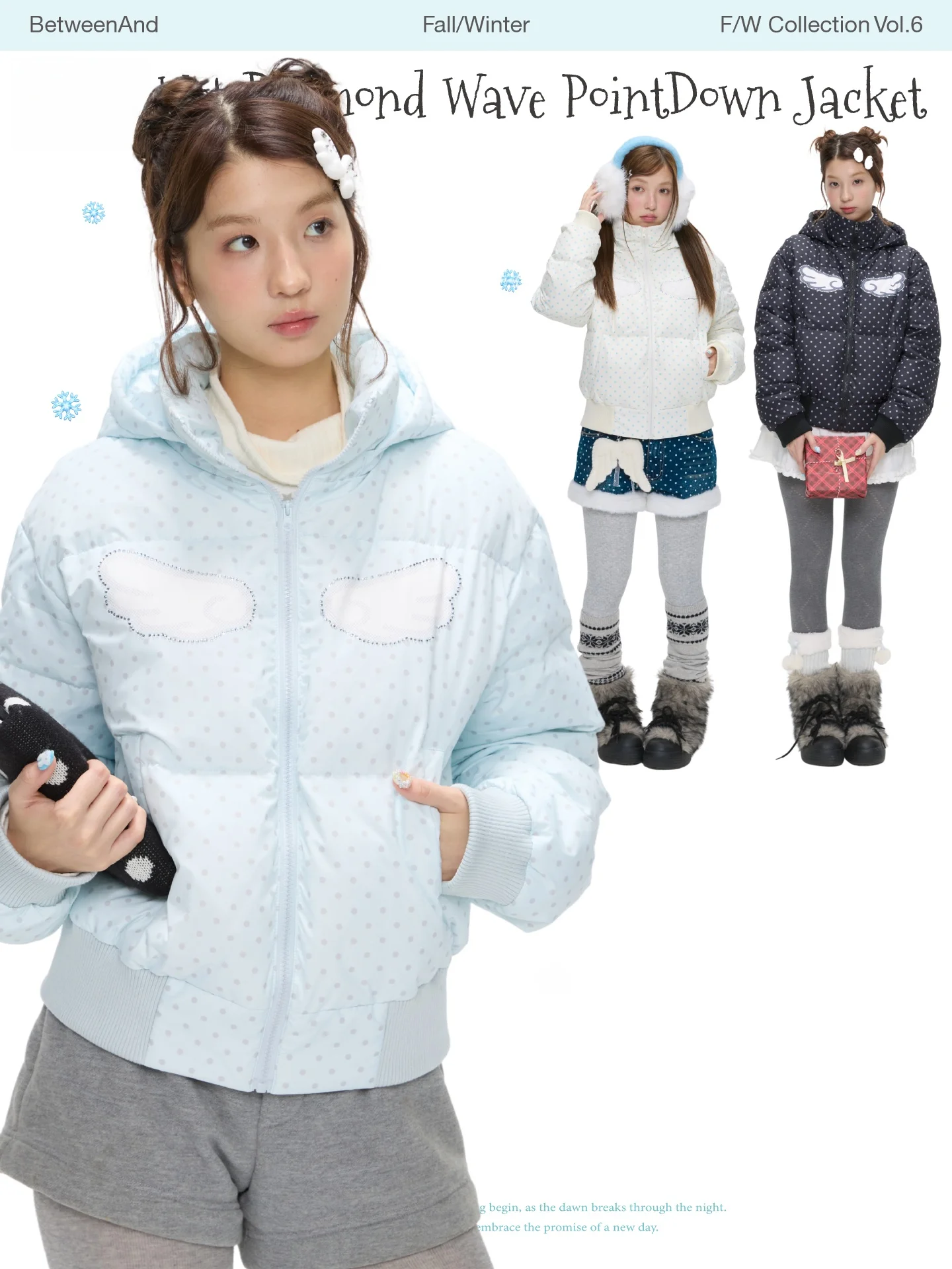 

Зимняя теплая куртка BENAND 2026 Baby Blue Polka Dot с капюшоном, наполненная утиным пухом (90% белый утиный пух), женская, модная, для повседневной носки