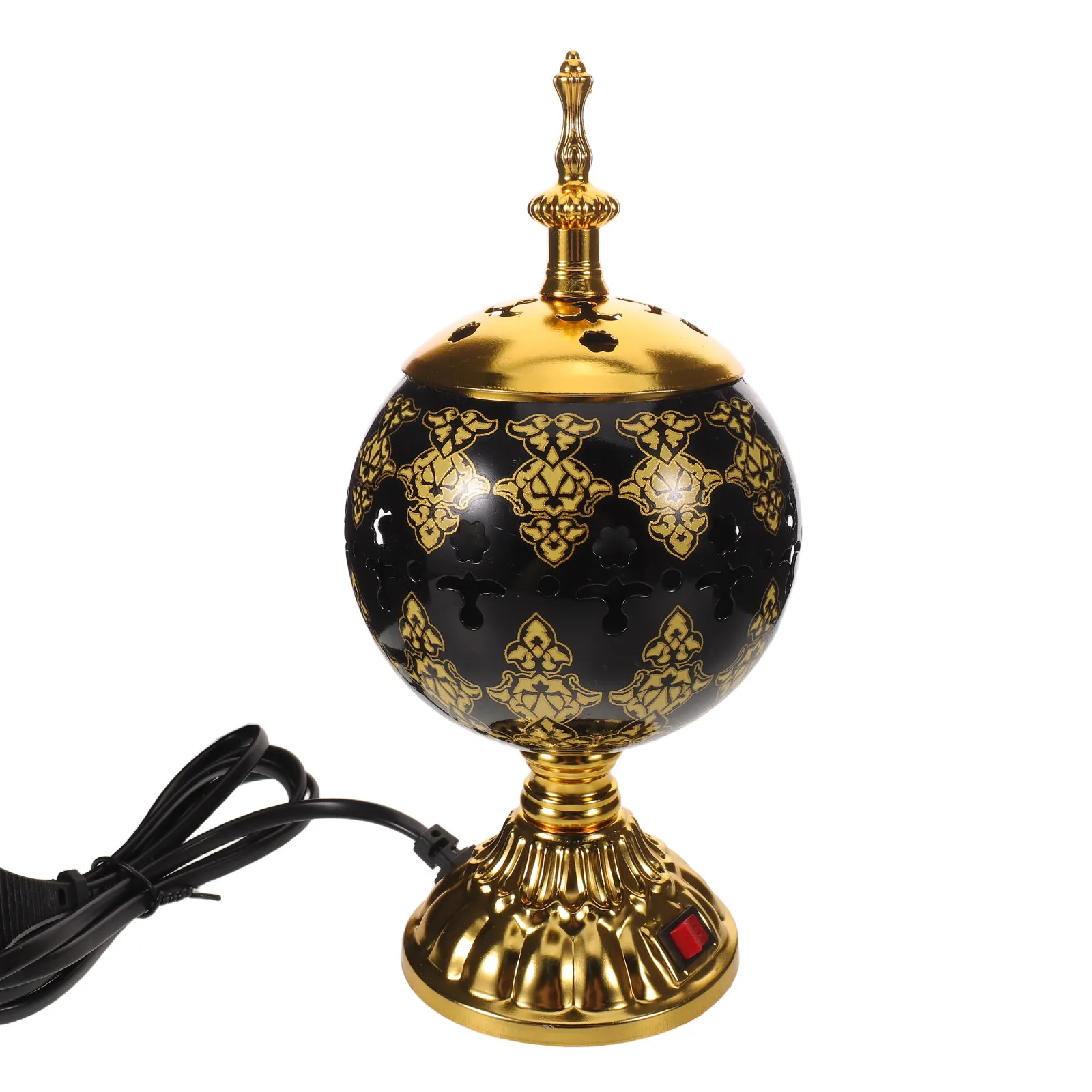 Ceramic Incense Censer Electric Plug-in Bukhoor Burner Aromatherapy Pottery Holder 7.09 Inch Middle Eastern Decor Home Office