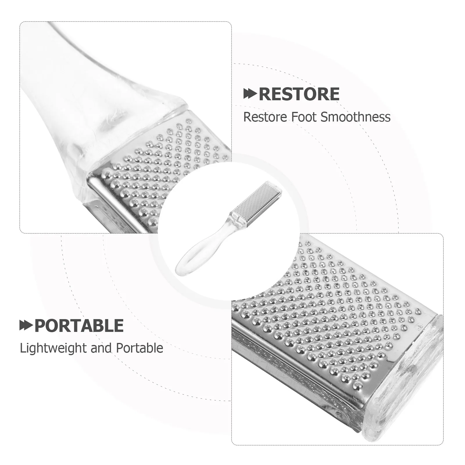 10Pcs Foot Callous Remover Stainless Steel Foot File Heel Exfoliator Manual Pedicure Kit Dead Skin Removal Professional Nail