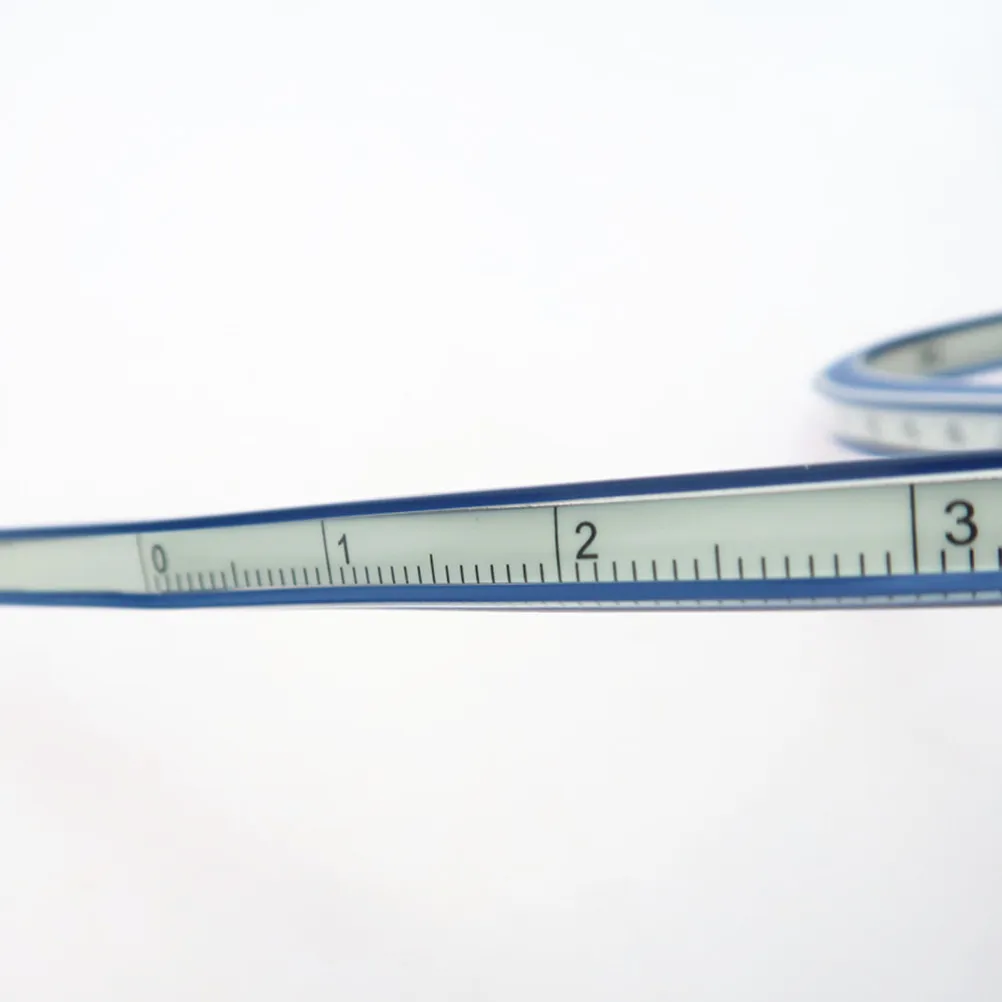 50Cm Plastic Snake Ruler Flexible Measuring Tape High Precision Metal Core Raised Edges for Drafting Drawing Board Construction
