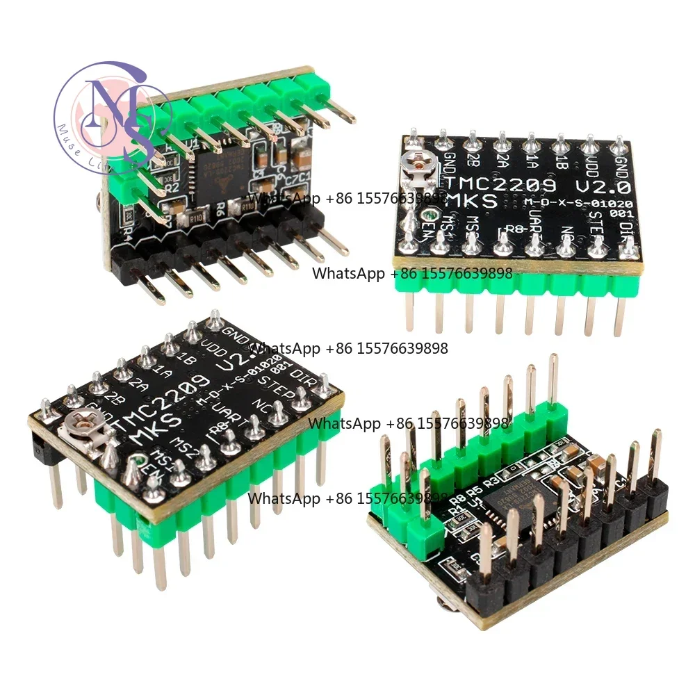 1Pc MKS TMC2209 Stepper Driver, 2.5A UART Ultra Silent, 3D Printer Control Board Spare Part