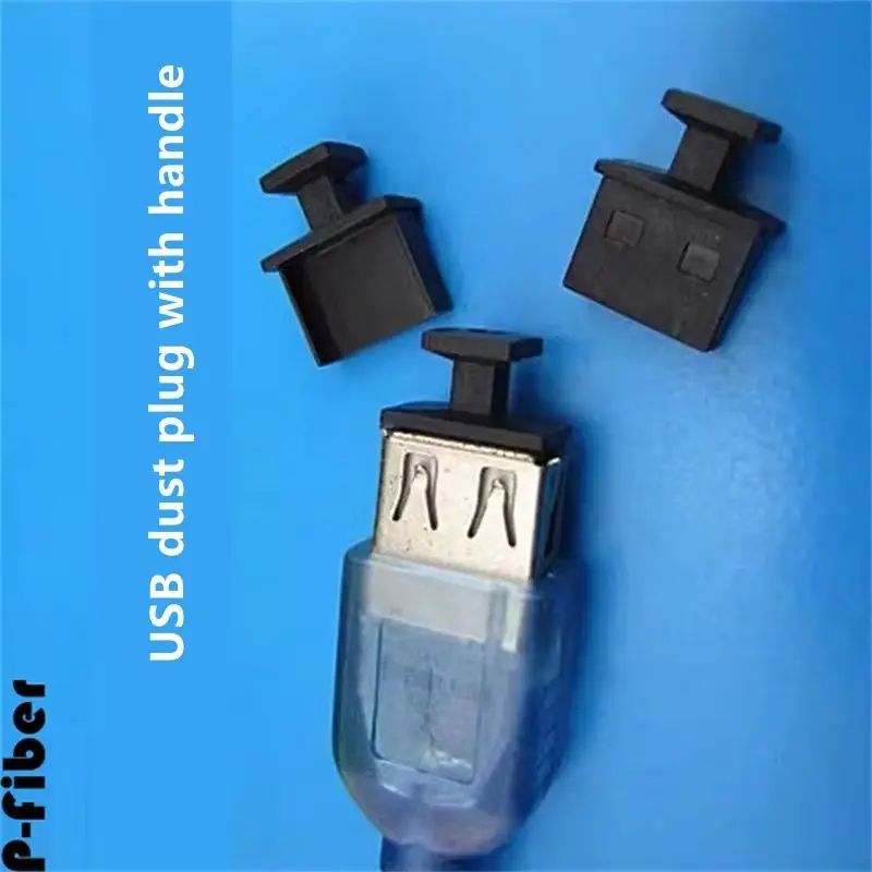 dust plug USB 50pcs with handle USB port rubber sealing cap desktop computer server long handle cover