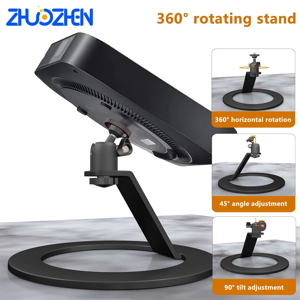 Zhuozhen Desktop Projector Accessories Stand With Anti-Slip Pad Universal Tripod Metal Base Suitable for XGIMI HY300 HY320 etc