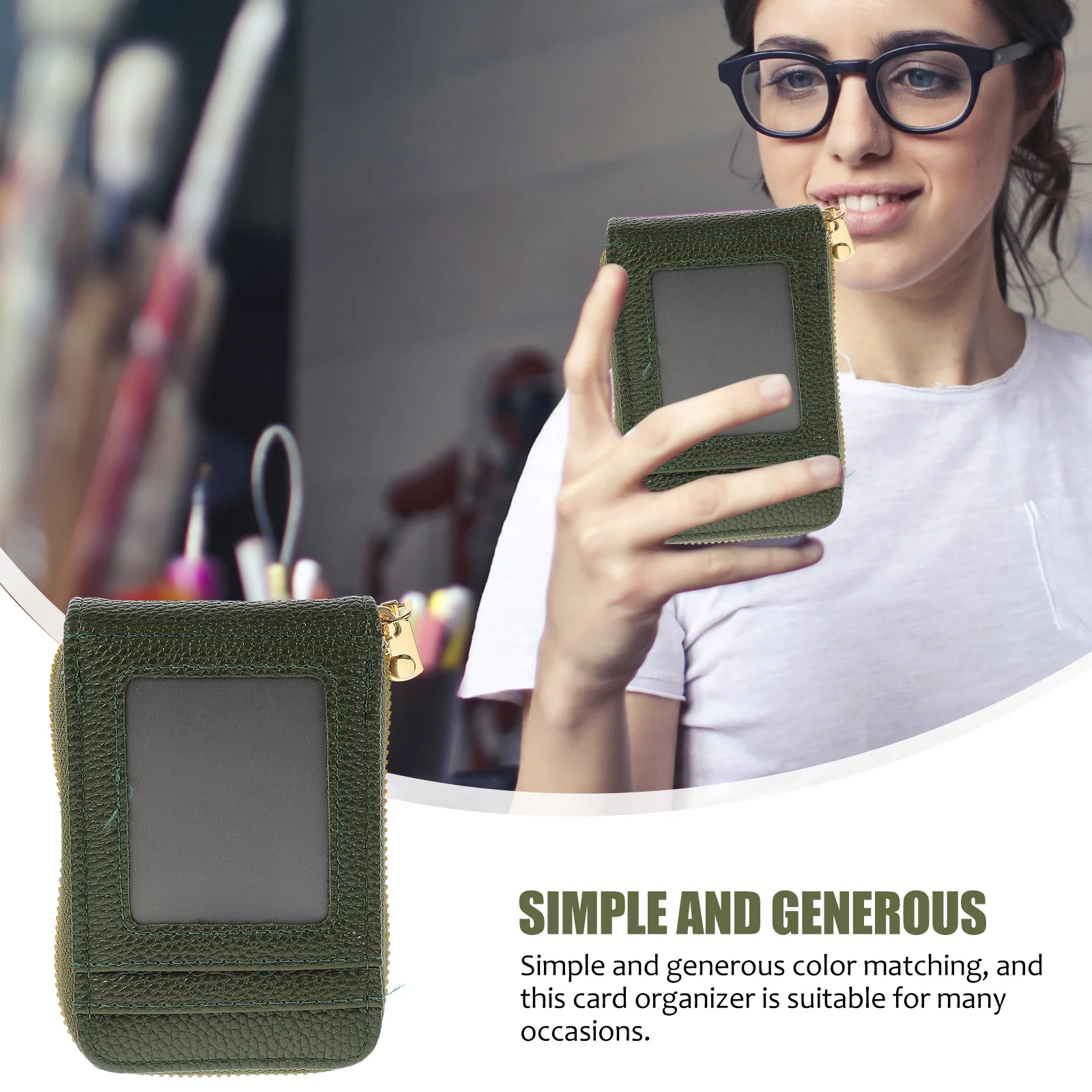 Portable Anti-Magnetic Card Holder Aluminum Alloy PU Compact Design Business Travel Credit Card Storage Wallet Lightweight