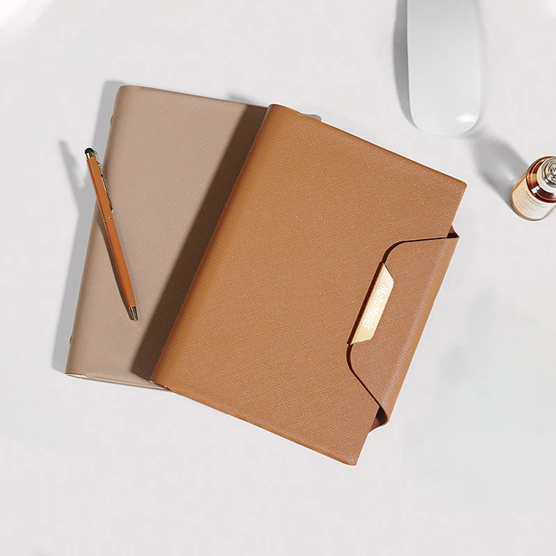 A6/A5 Pu Loose-Leaf Planner Binder Diy Diary Notebooks Documents Organizer Leather Cover Agenda Books Students Back To School