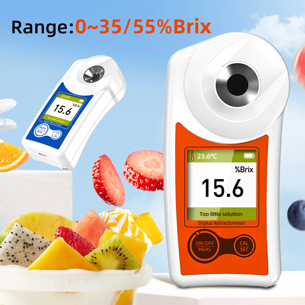 Imagem -03 - Nohawk-lcd Digital Brix Meter Refratômetro de Açúcar Precisão 02 Faixa 55 Medir o Teor de Açúcar de Frutas Bebidas Cerveja