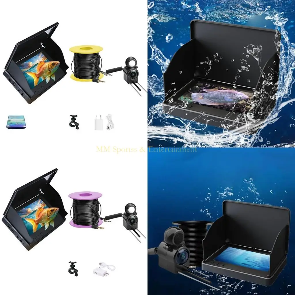 ボートのための31be釣りカメラアイスフィッシング1080pフィッシュファインダーカメラ大きなスクリーンの水中釣りカメラワイドアングル