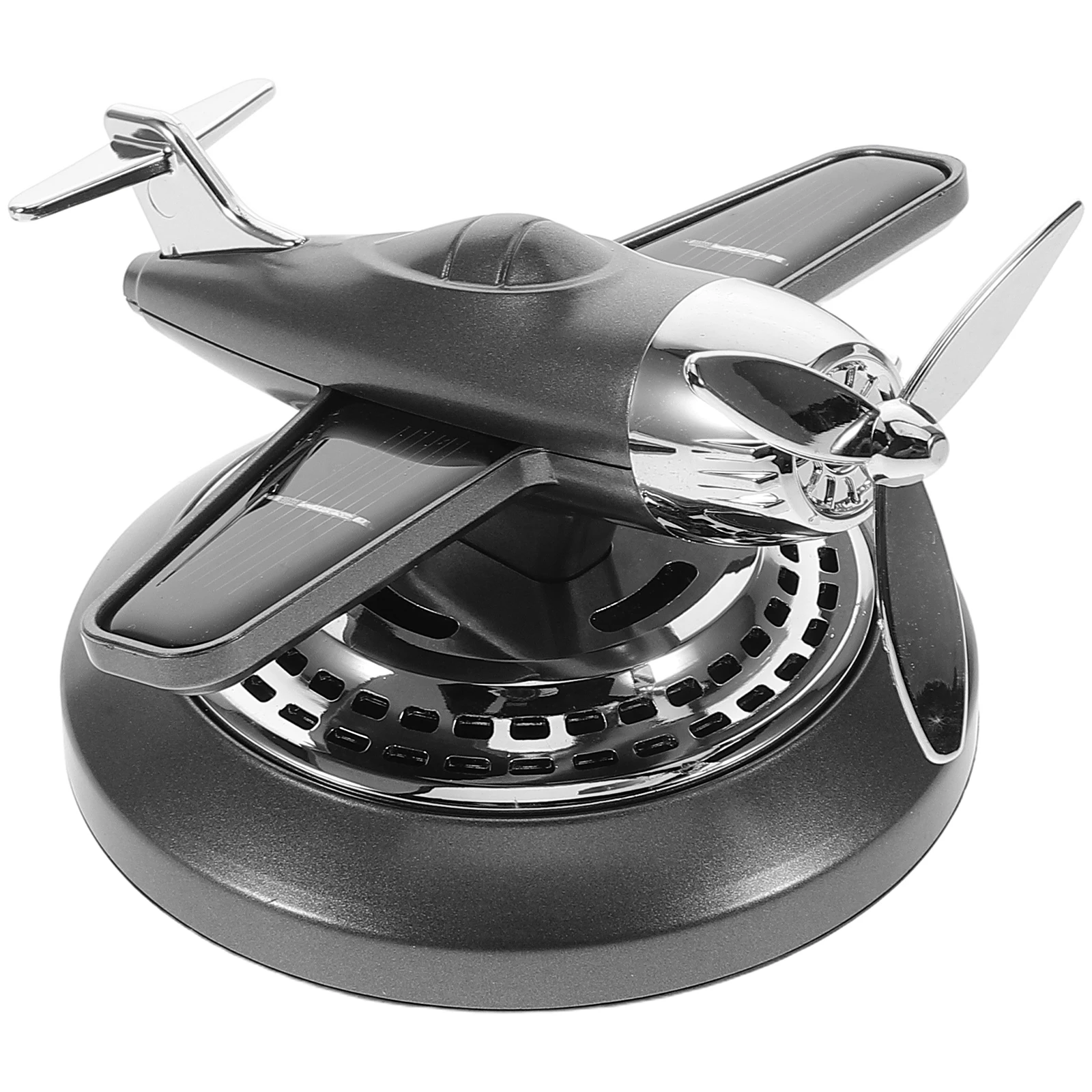 

Solar Powered Freshener Rotating Aromatherapy Diffuser Airplane Ornament Vehicle Interior Dashboard Decoration Fragrance