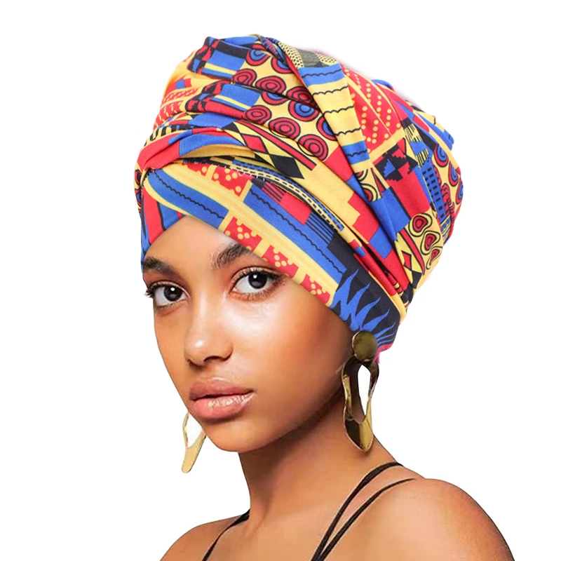 New Muslim Women Hijabs Print Turban Hats Long Scarf Hat Inner Hijabs Indian Hat Islamic Turban African Head Cap Scarves Turban