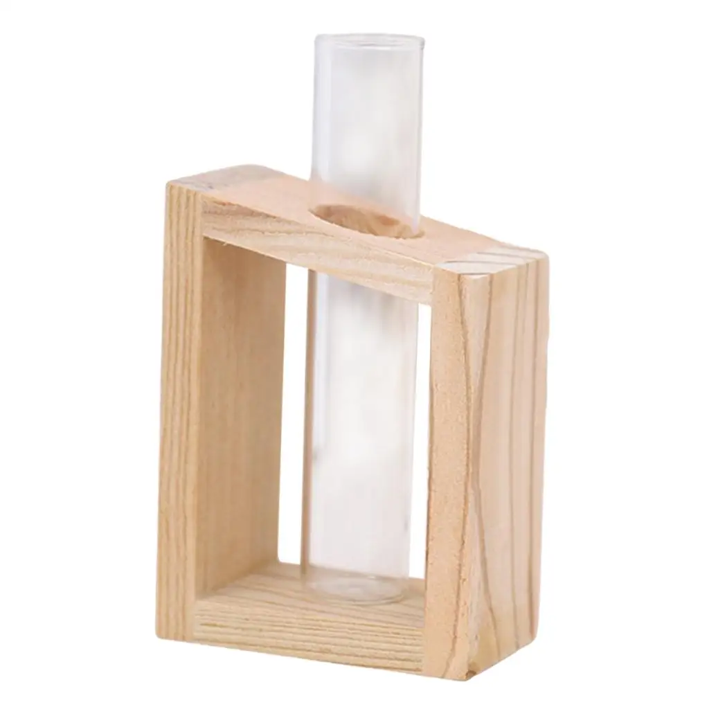 Tabletop Planter Flower Bud Vase Desktop Wooden Stand Vase for Propagating Plants home and garden Wedding Decoration