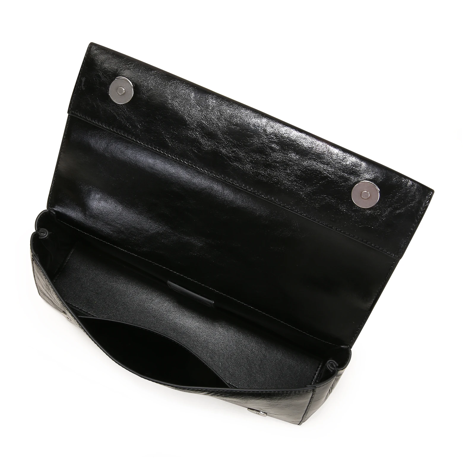 حقيبة كتف نسائية من جلد البقر الأسود من ITAMOOD - تصميم أسطواني بسيط، حقيبة يد مسائية من الجلد الطبيعي للمكتب والحفلات