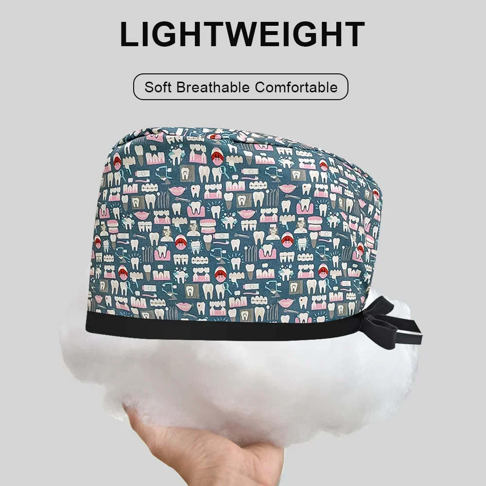 New Medici Infermiera Caps Indoor Dustproof Work Hat Pet  Cap/hats Dentist  Nursing Scrubs   Accessories