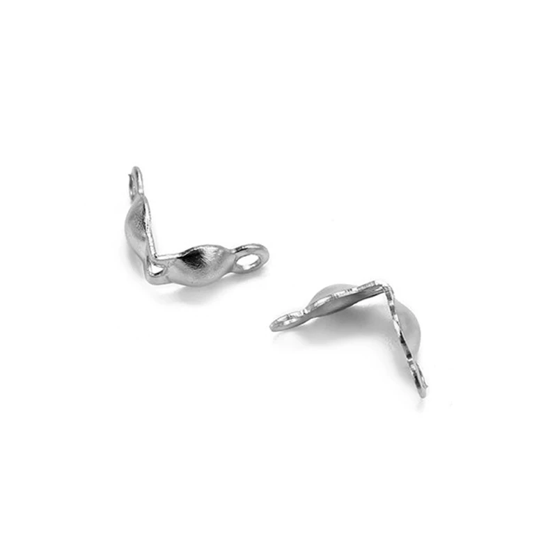 50 Stück verblassende Edelstahl-Verschlüsse, Haken, PVD-Quetschperlen, Endverbinder für Perlen, Halsketten, DIY-Schmuck, Armbandherstellung