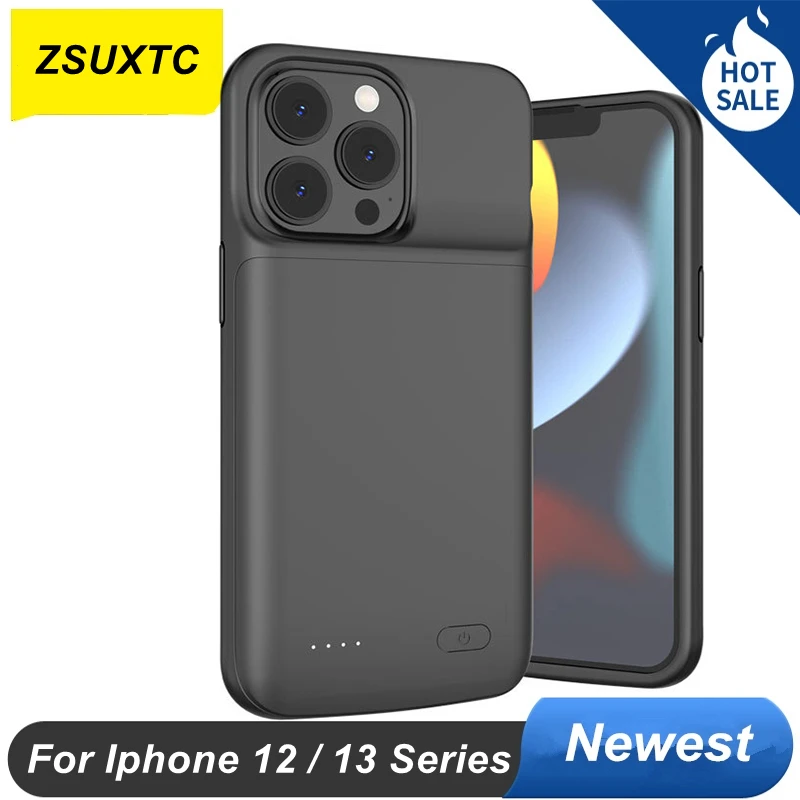

Чехол для iPhone 13, чехол для зарядки аккумуляторов 12 Mini 12 Pro, внешний аккумулятор для iPhone 13 Pro Max, чехол для аккумулятора