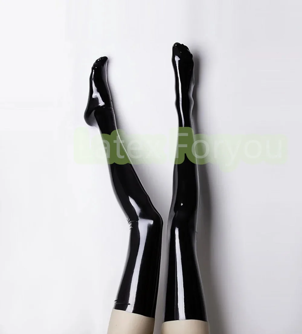 Mould made Latex Stockings Latex Rubber Unisex Long Tight Socks Club wear Gummi Stockings