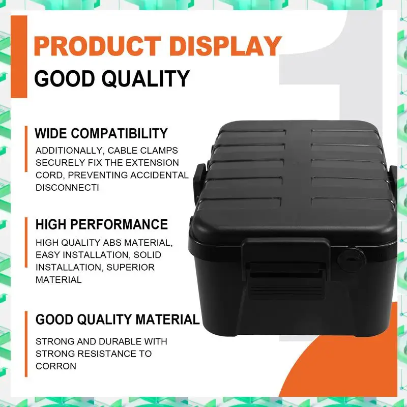 FIZP Outdoor Electrical Box Waterproof With Shield Covers Extension Cord Cover For Plug, Outlet, Christmas String Lights