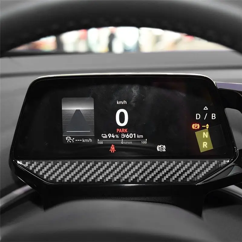 A21E-Car أداة لوحة القيادة غطاء لوحة ألياف الكربون لشركة فولكس فاجن ID.4 ID4 2021 2022 2023 الملحقات الداخلية #2