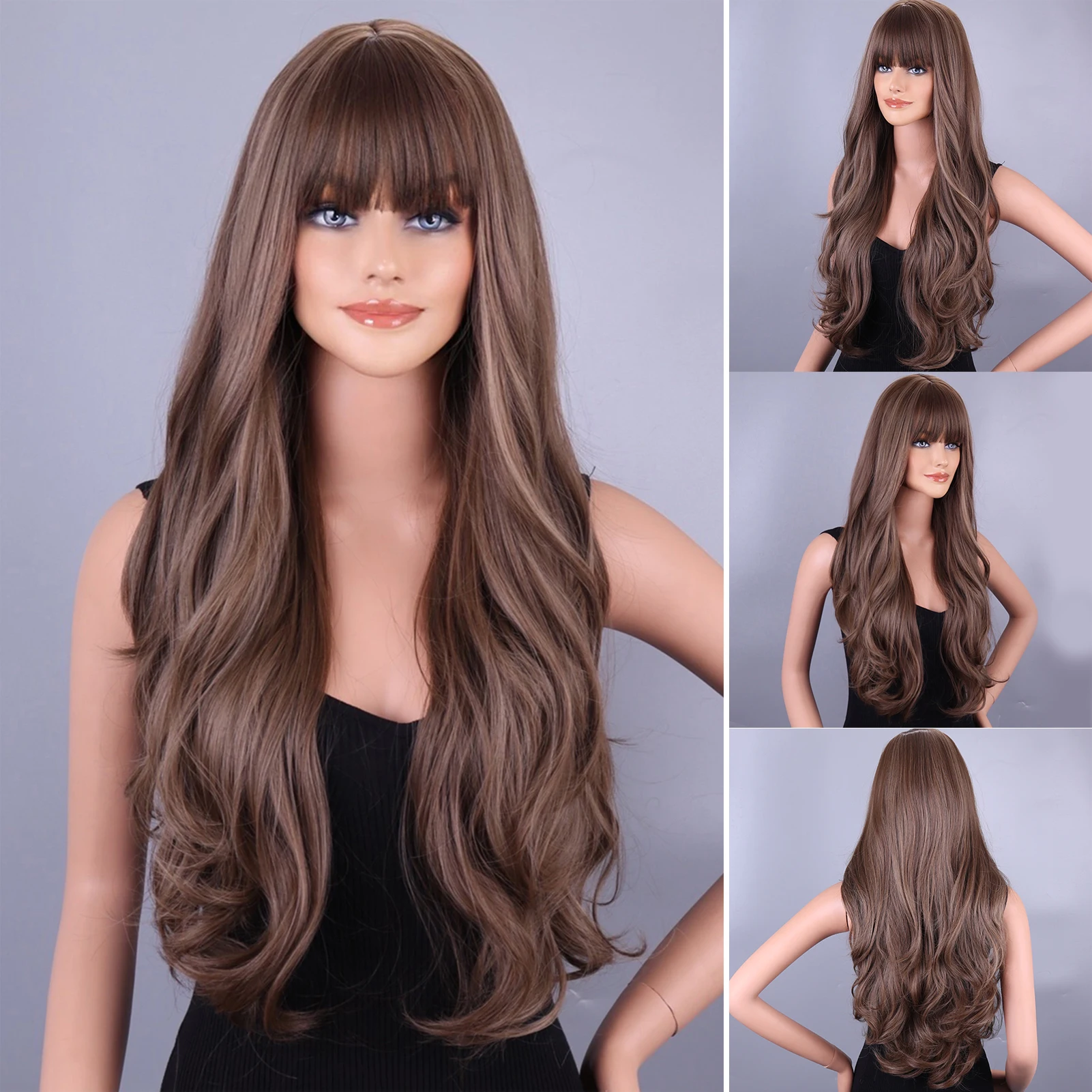 28 Inch Long Curly Full Wigs Natural Looking Breathable Wigs For Photography Stage Movie Hair Diy Unique Wigs Hairstyle