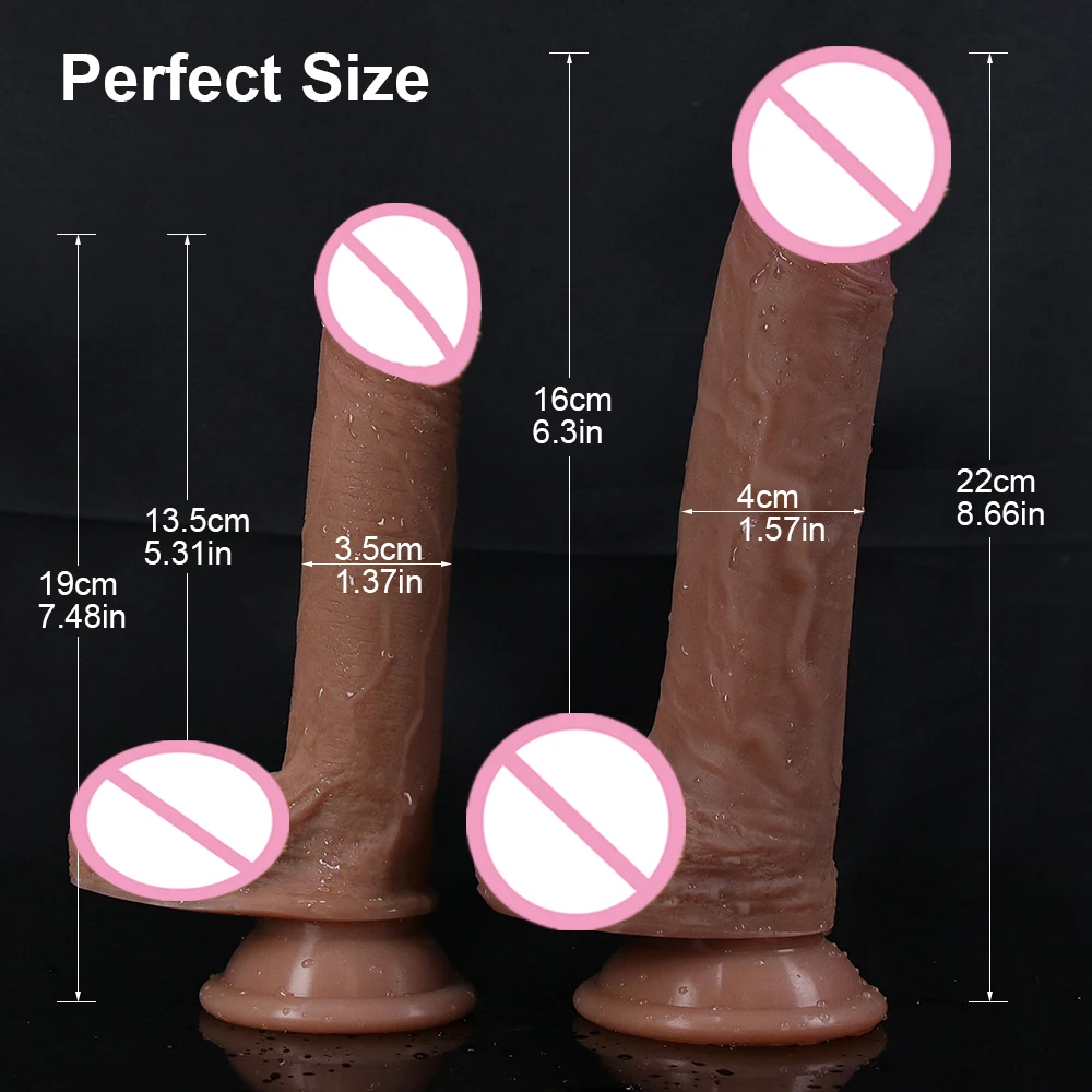 7/8 Inch Huge Realistic Dildo Silicone Penis Dong With Suction Cup For Man And Women Masturbator Lesbain Anal Sex Toys Adults 18