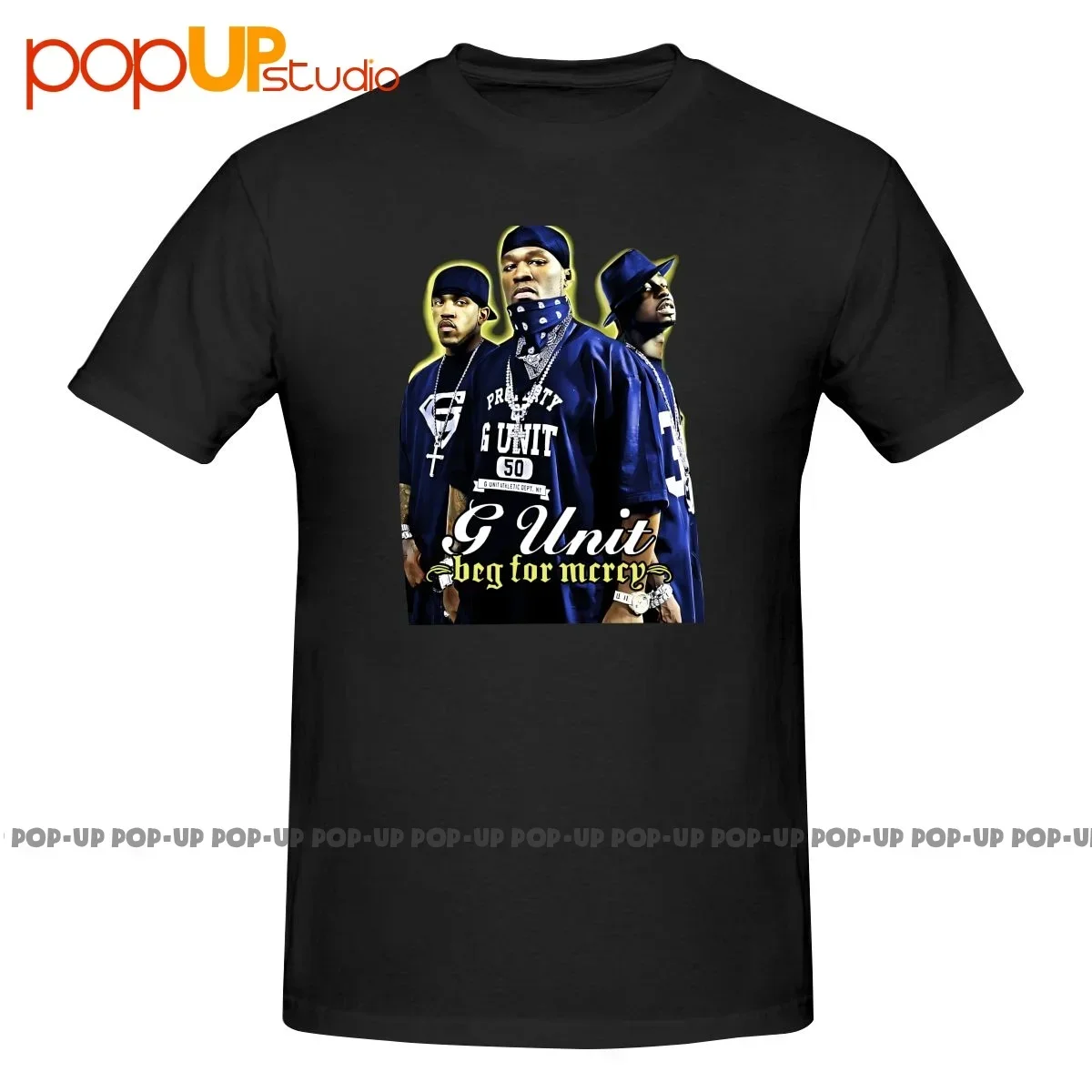 Beg For Mercy Rapper Guerilla G Unit Hip Hop 50 Cent Shirt T-shirt Tee Rare All-Match