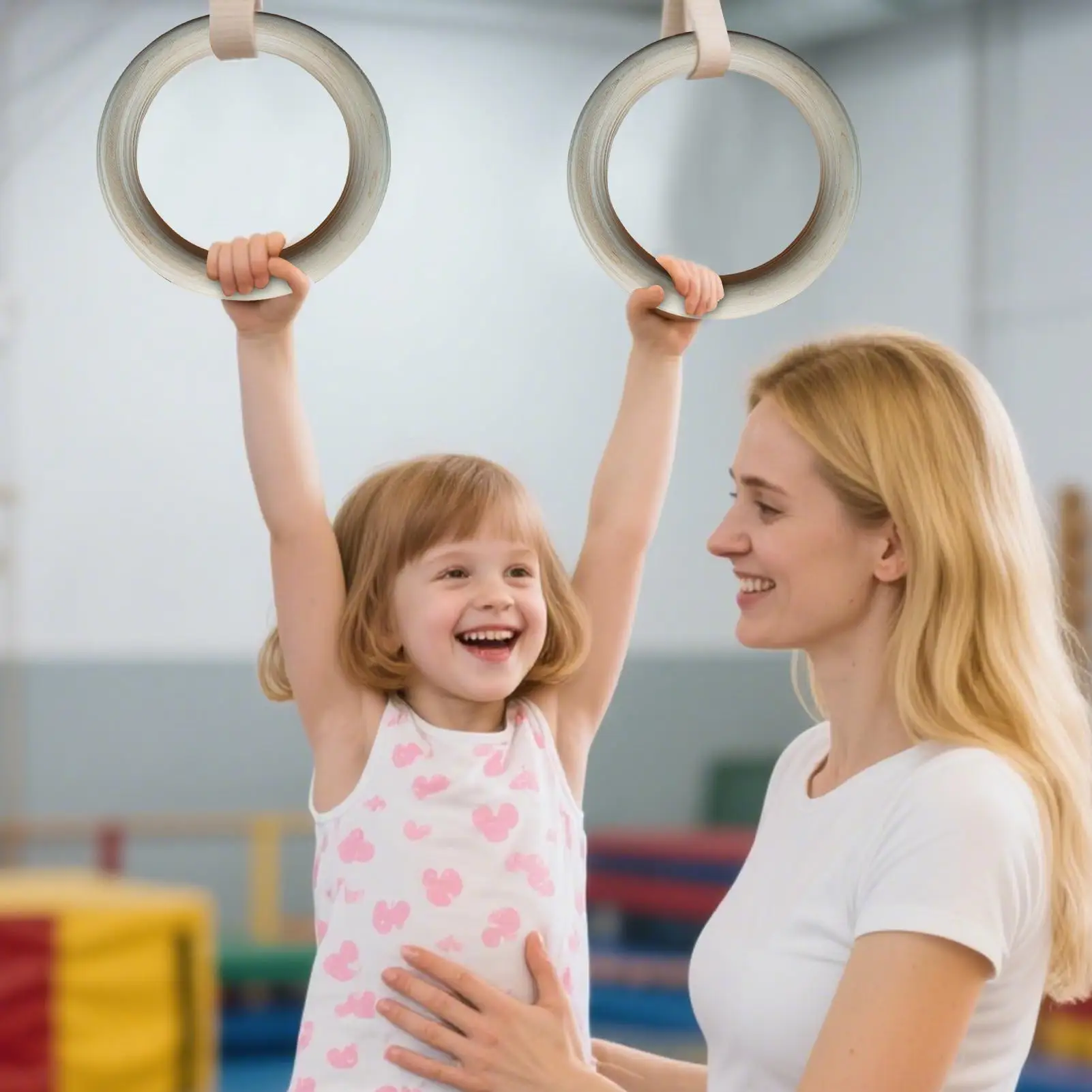 

Деревянные гимнастические кольца, 2 шт., ручки для подтягивания, кольца для фитнеса и тренировок для дома, тренажерного зала, фитнеса, детской площадки в помещении и на открытом воздухе