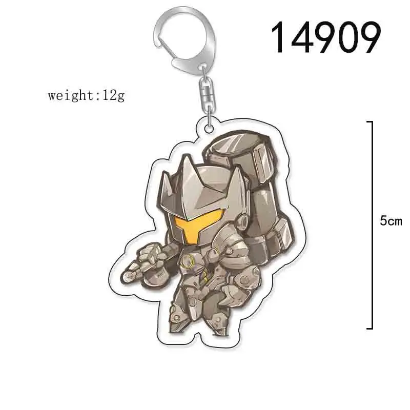 Overwatch Popular Game Two-dimensional Peripheral Double-sided Acrylic Keychain Cute Backpack Pendant Comic Exhibition Gifts