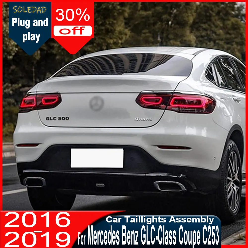 

Car LED Taillight For Mercedes Benz C253 GLC GLE Coupe 2015-2019 LED Brake Reverse Tail Lamp Dynamic Light Tail Lamp Assembly