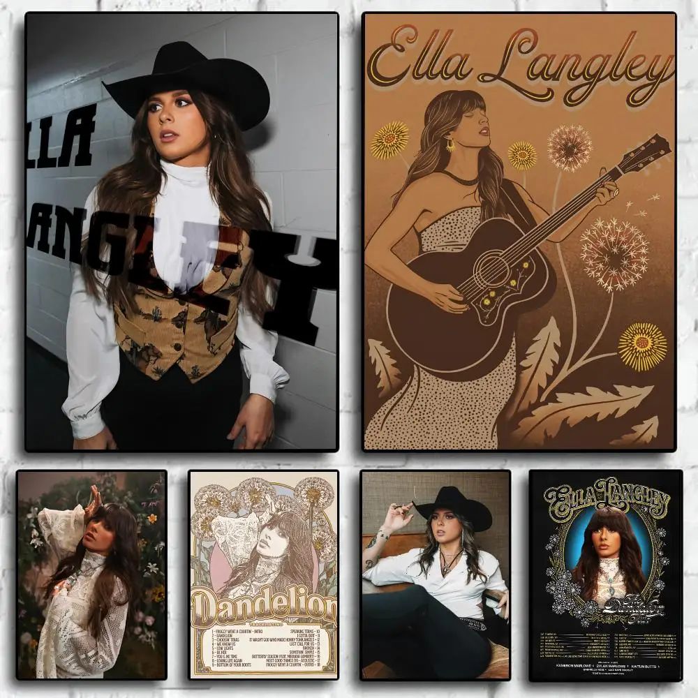 Singer E-Ella Langley Poster Trendy Wall Art Aesthetic Room Decor Print Living Room Bedroom Home Decoration
