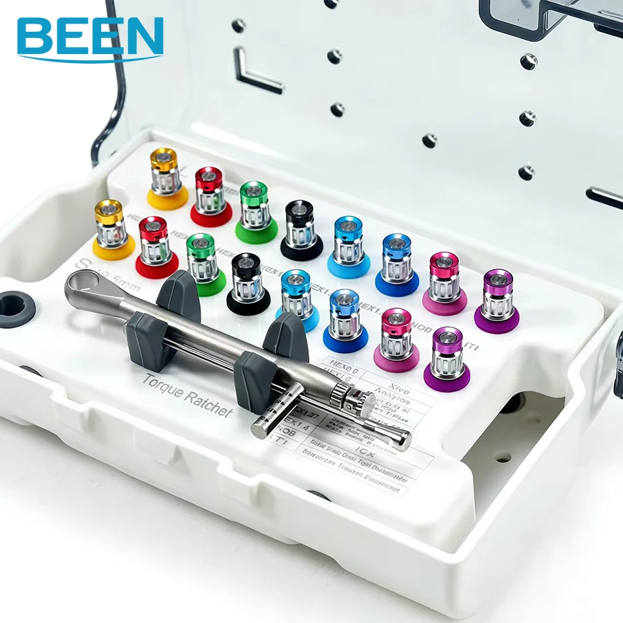 Dental Torque Screwdriver Wrench Prosthetic Restoration Ratchet Kits, Implant Torque Tool, 15-70NCM