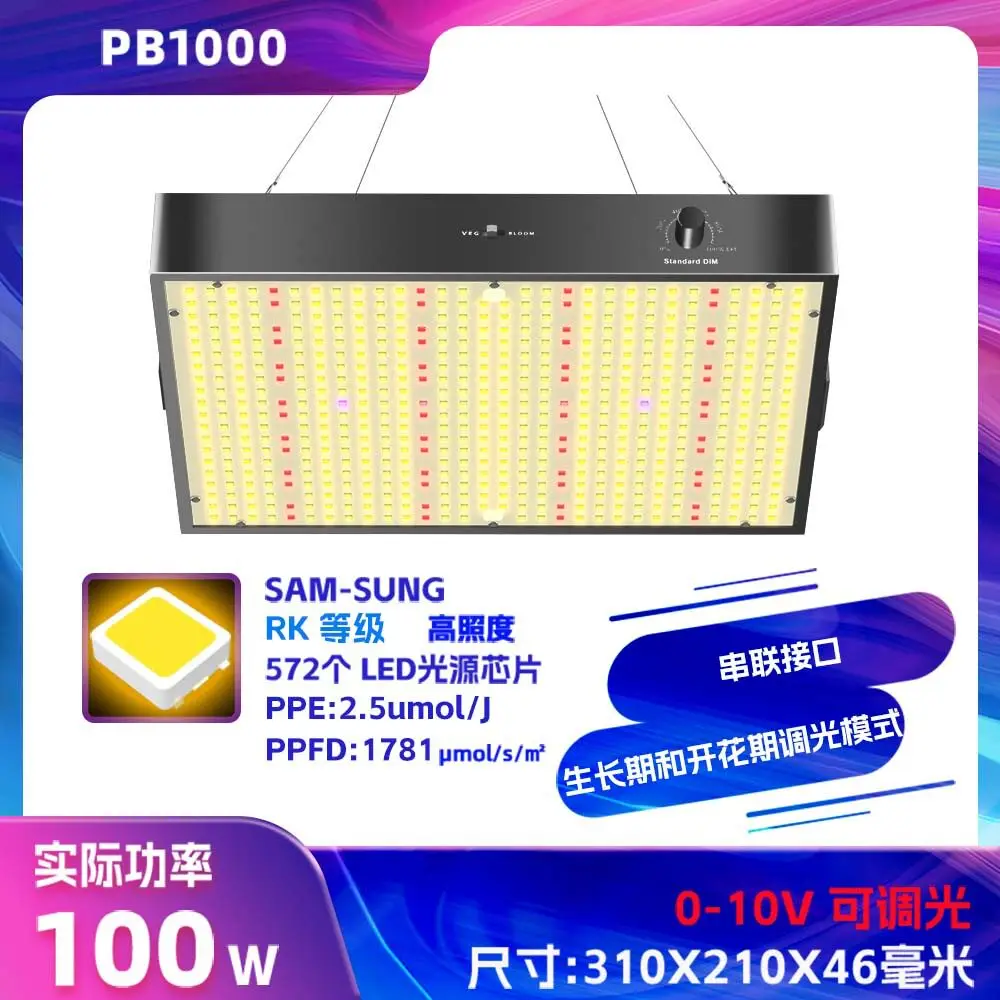 Full Spectrum LED Grow Light Quantum Board, Indoor Plant Lamp for Succulents & Greenhouse