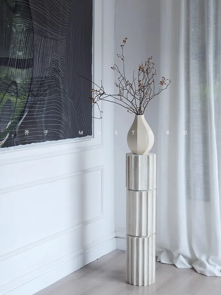 French Style Advanced Home Furnishing Creativity Roman Column Artistic Ornaments Living Room Landing Vase Place The Column