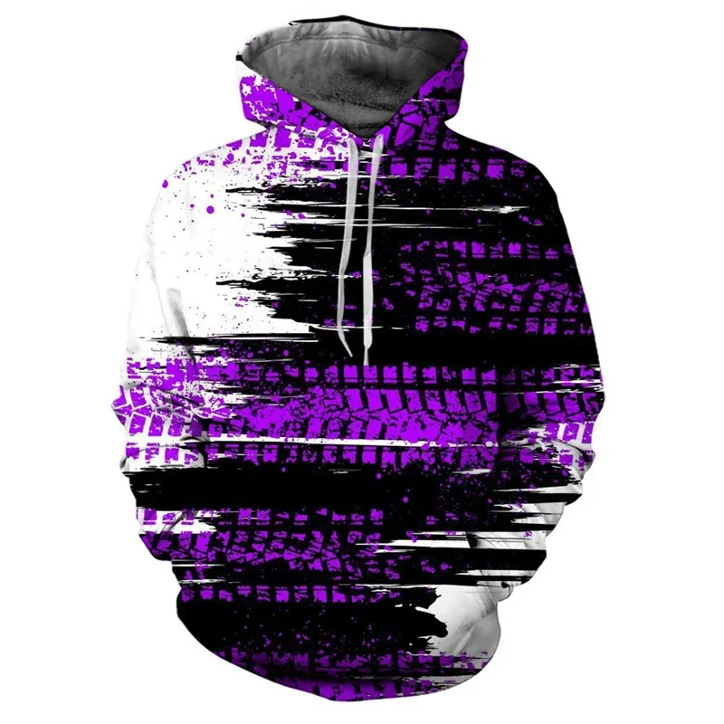 Hoodie Men\'s Sweatshirt Tie-Dye Print Drawstring Fall Winter Multicolor Large Pocket Hooded Sweatshirt Sportswear Loose