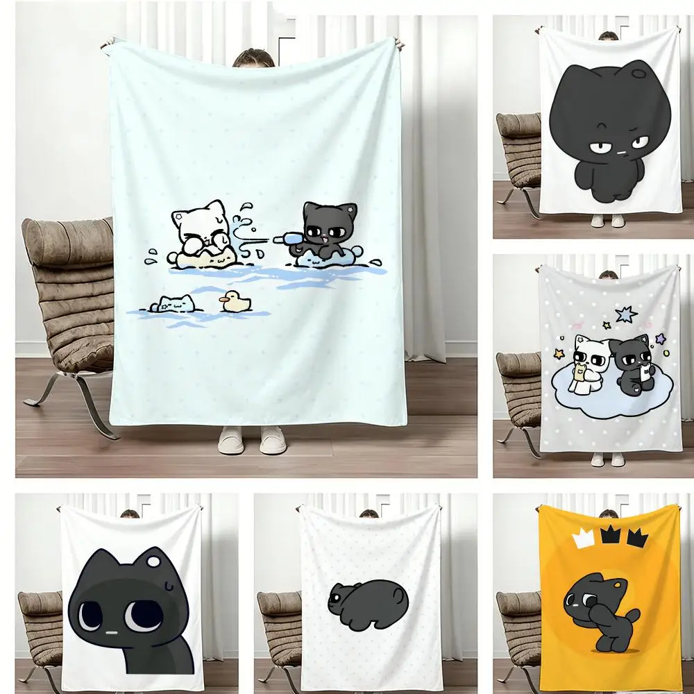 Cartoon Figure D-DullupiS Throw Lightweight 240g Flannel Blanket Soft Skin-friendly for Summer Cooling