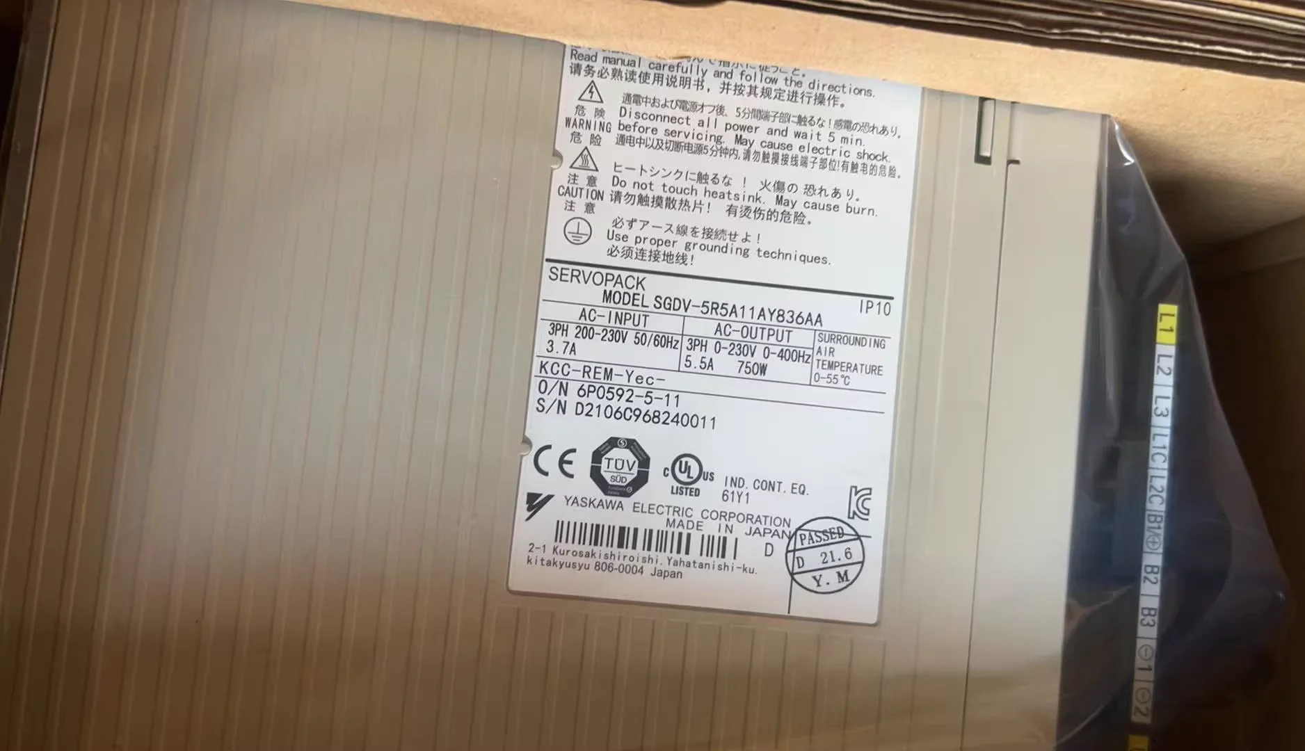 

SGDV-5R5A11AY836AA Brand New Servo Drive Original Genuine，Fast Shipping，SGDV 5R5A11AY836AA