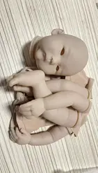 NPK 20inch Unfinished Unpainted Reborn Doll Kit An Ming Asian Baby Cute DIY Doll Parts