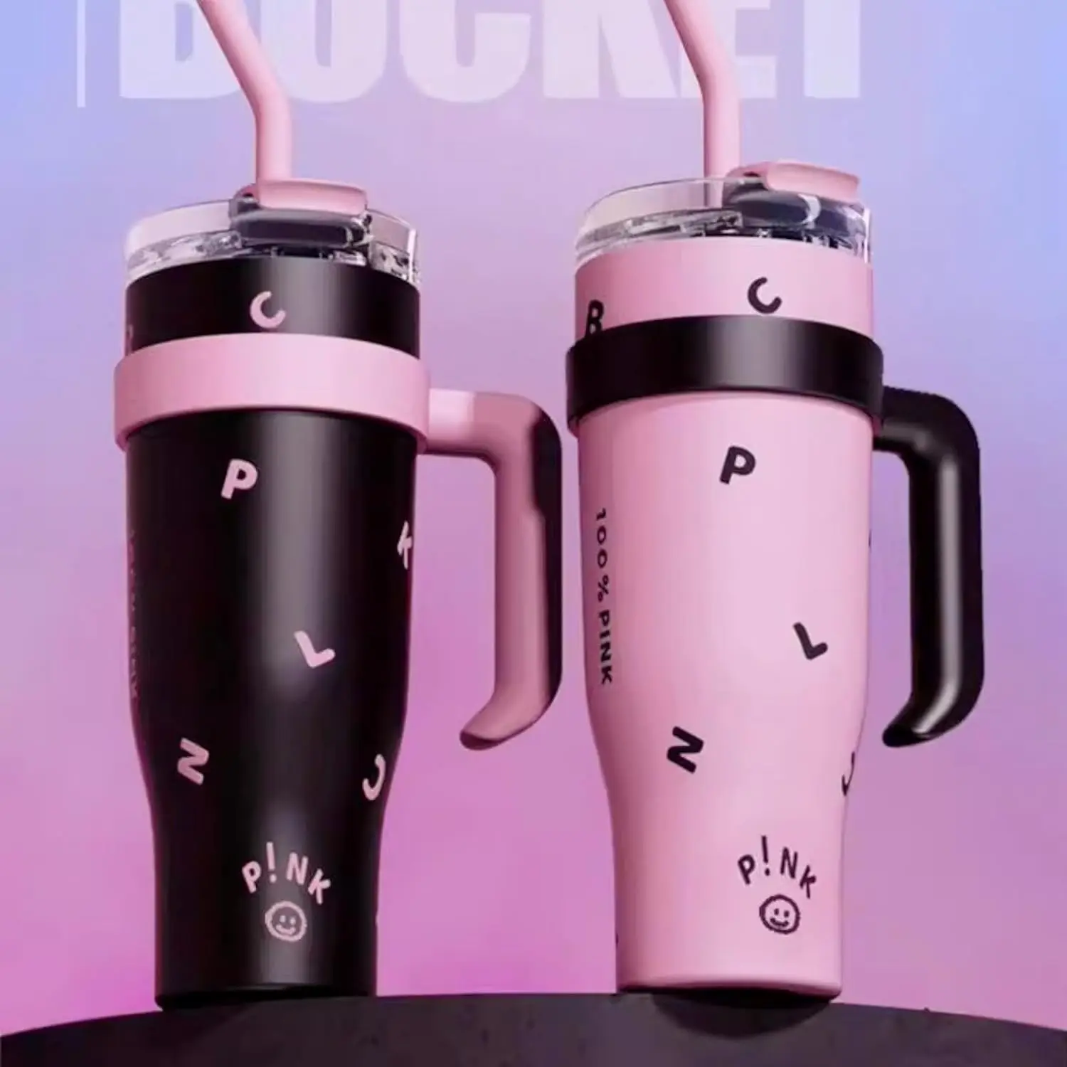 

1200ML Stainless Steel Vacuum Insulated Tumbler Large-capacity Water Bottle Thermos Straw Cup Outdoor Travel Drinkware Kettle