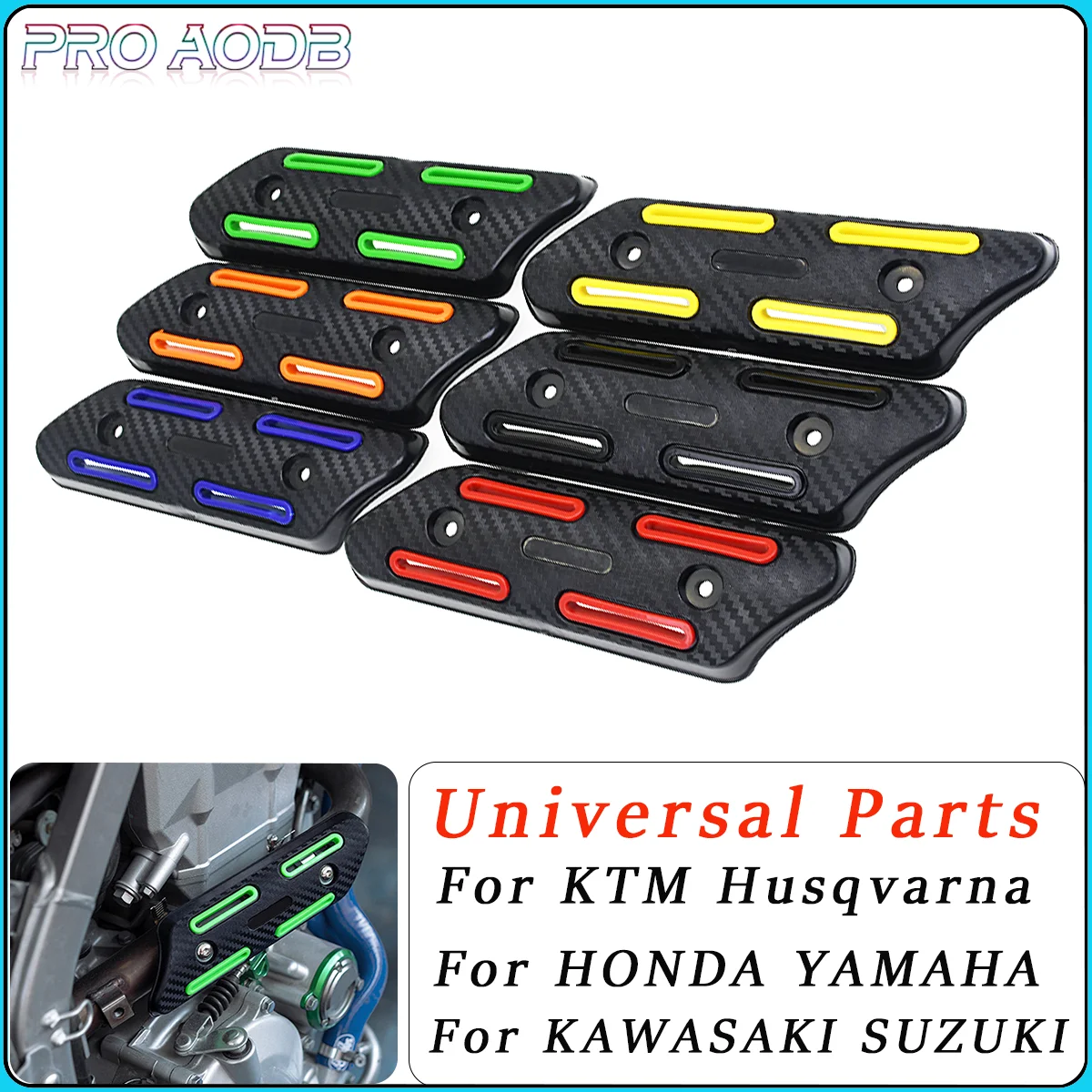

Motorcycles Exhaust Heat Shield Protector For KTM SHERCO HONDA YAMAHA HONDA SUZUKI KAWASAKI BETA HUSQVARNA HUSABERG Dirt Bike
