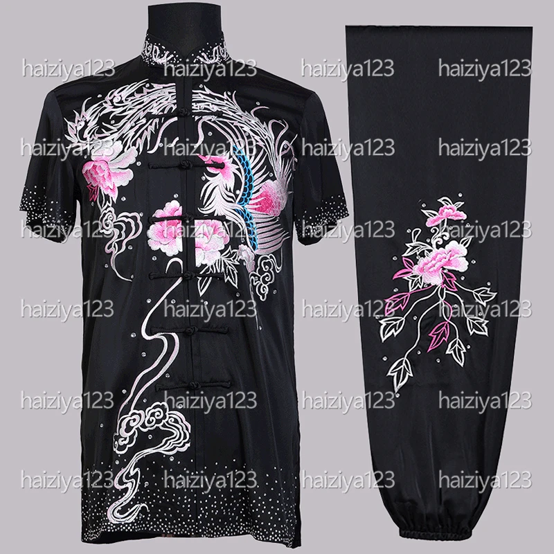 

НОВАЯ вышитая униформа Феникса Ушу, одежда для кунг-фу, костюм для боевых искусств, костюм Чанцюань Таолу для женщин, мужчин, девочек, мальчиков, детей, взрослых