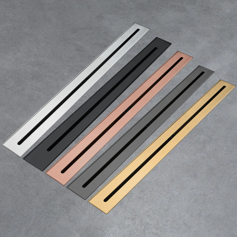 600*55mm Luxury High Quality Floor Drain SUS304 Stainless steel Bathroom Shower Room Drainer Rectangle,Black,Gun Grey,Rose gold