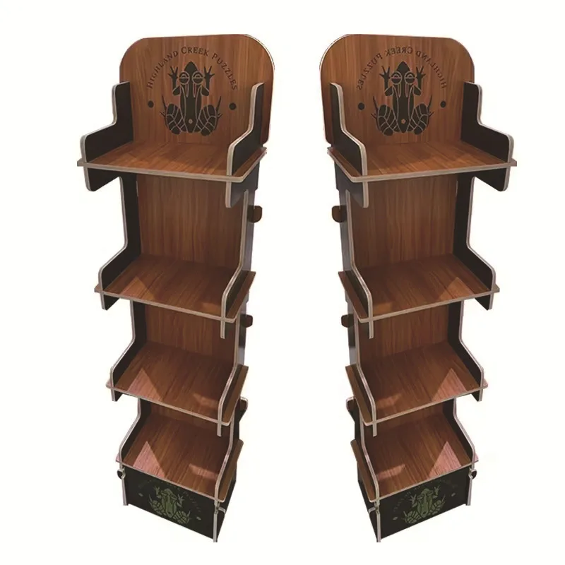 Composite board shelf Product display shelf Supermarket paper shelf Cosmetics promotion Wooden floor toy display rack