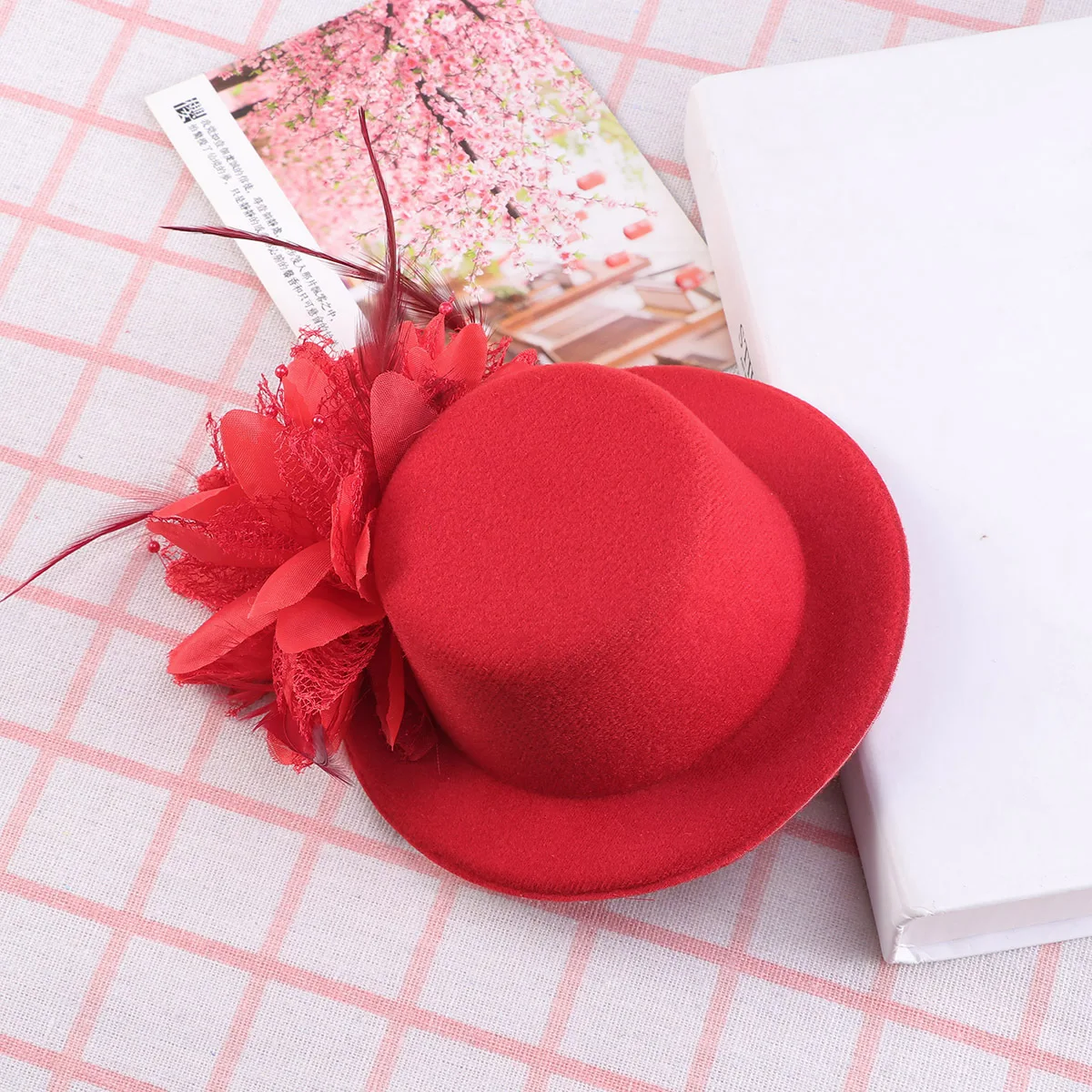 دبابيس الشعر الصغيرة الشاش Homburg 13 سنتيمتر مشبك زهرة أغطية الرأس حفل زفاف إكسسوارات الشعر قبعة دبابيس الشعر