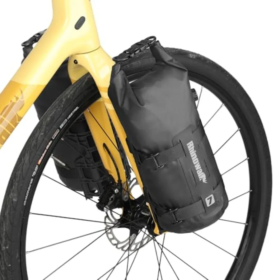 

Bike Front Fork Bag Waterproof Bike Pannier Bag Saddle Bag Fork Bag Bicycle Rack Bag 7L for Mountain Bike Road Bike Accessories