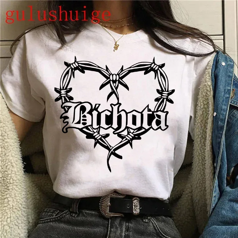 Y2k 90s Manana Sera Bonito Bichota Karol G T Shirt Women Short Sleeve Woman Graphic T Shirts O Neck Tee Trendy Clothing