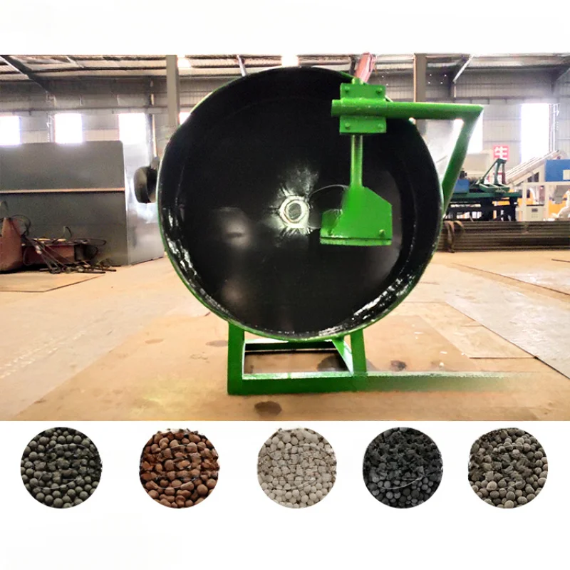 Granulador de Polvo Seco de 1-5T/H de Capacidad para Producción de Ácido Húmico, Negro de Carbón y Bentonita, Granulador de Disco de Acero Inoxidable